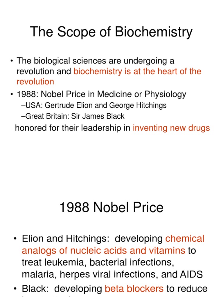 1b The Scope of Biochemistry Enny ER Biochemistry Biology