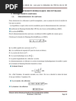 Dimensionnement Des Caniveaux
