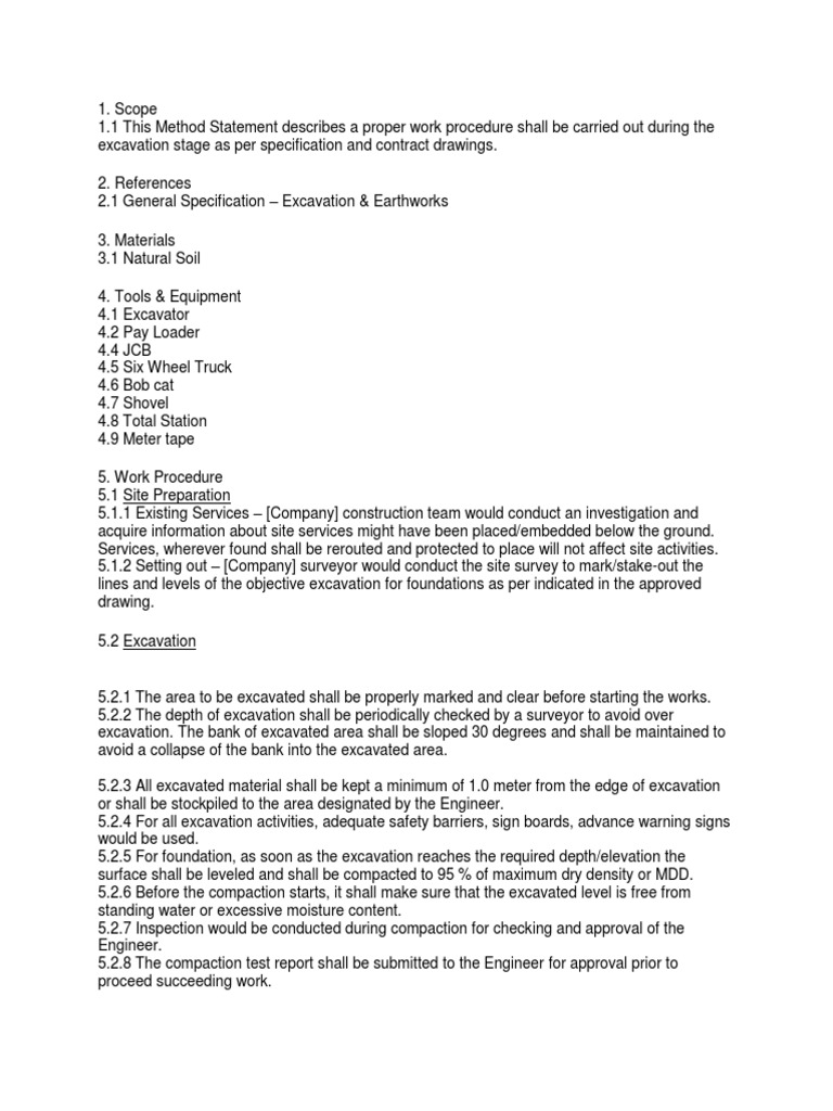 Excavation and Backfilling | PDF | Excavation (Archaeology) | Surveying