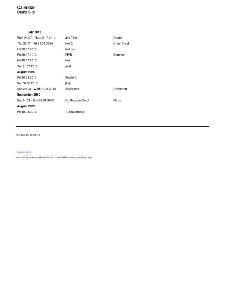 Calendar | PDF | Technology & Engineering