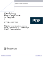 Cambridge First Certificate in English3 For Updated Exam Upper Intermediate Students Book With Answers Frontmatter PDF