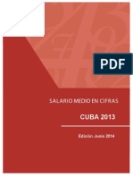 Salario Medio en Cifras Cuba 2013