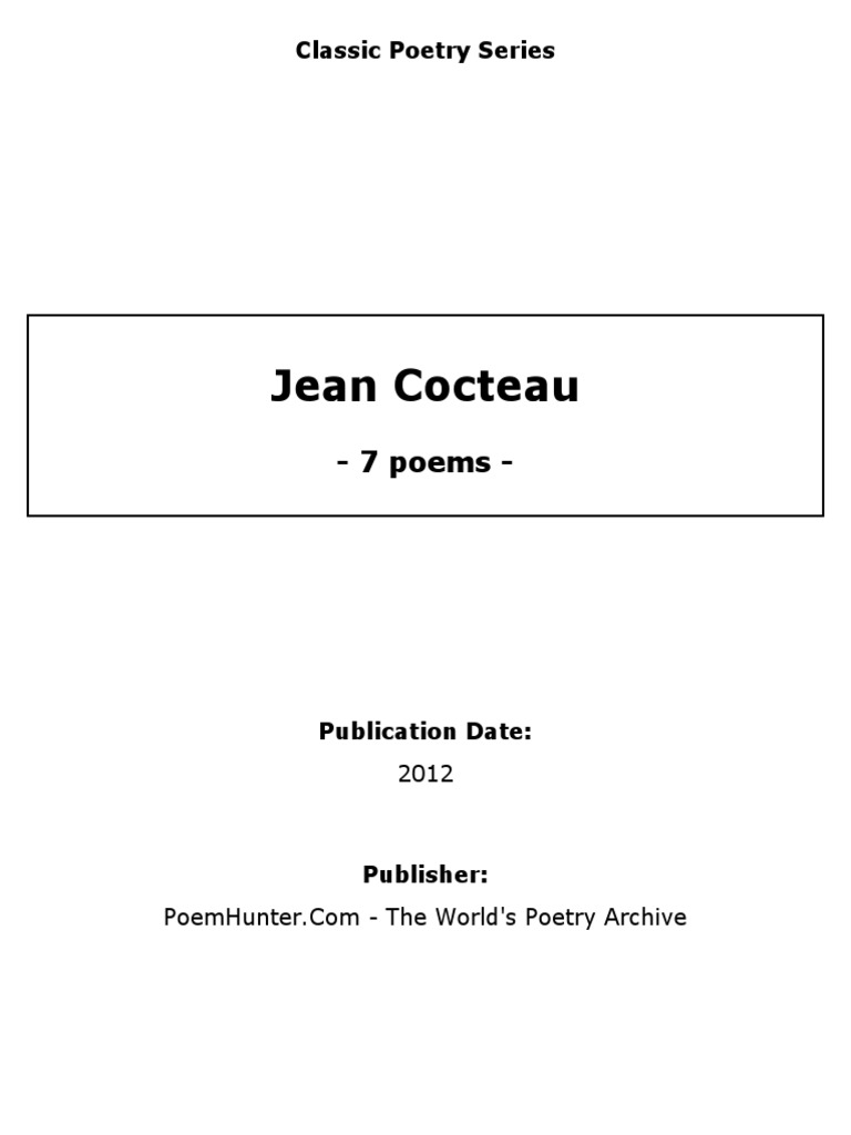 Jean Cocteau 2012 5 Pdf Music