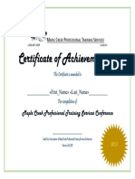 Final Exam Certificate