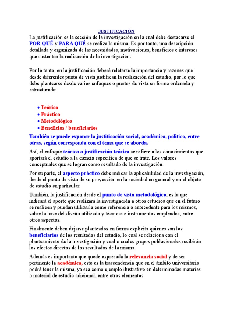 Ejemplos de Justificacion, Antecedentes y Marco Teorico