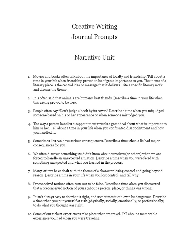 What is a personal narrative essay picture