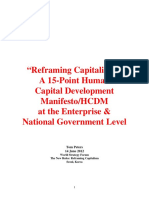 "Reframing Capitalism": A 15-Point Human Capital Development Manifesto/HCDM at The Enterprise & National Government Level