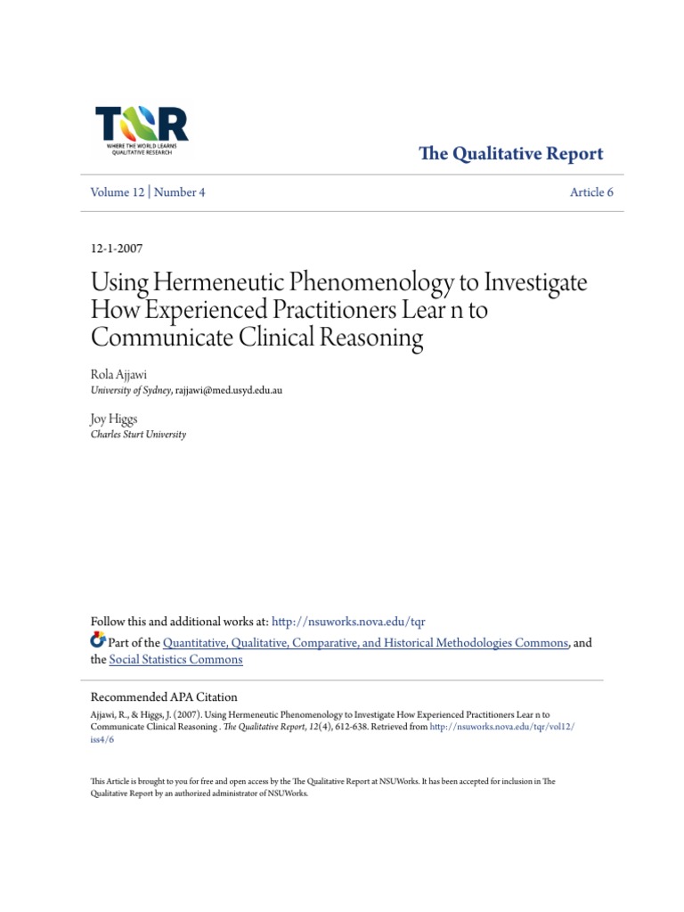 Hermeneutic phenomenology vs interpretive phenomenology image