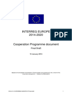 INTERREG EUROPE Cooperation Programme Draft