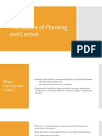 10. the Nature of Planning and Control