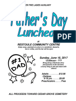 Fathers Day Brunch June 17th