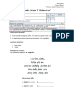 Prueba Unidad 2 (1°)