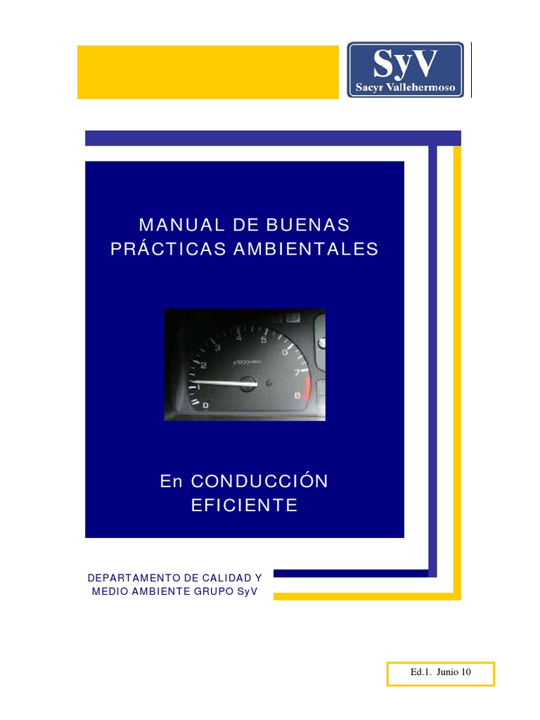 Manual de Buenas Prácticas Ambientales en Conducción Eficiente | PDF ...