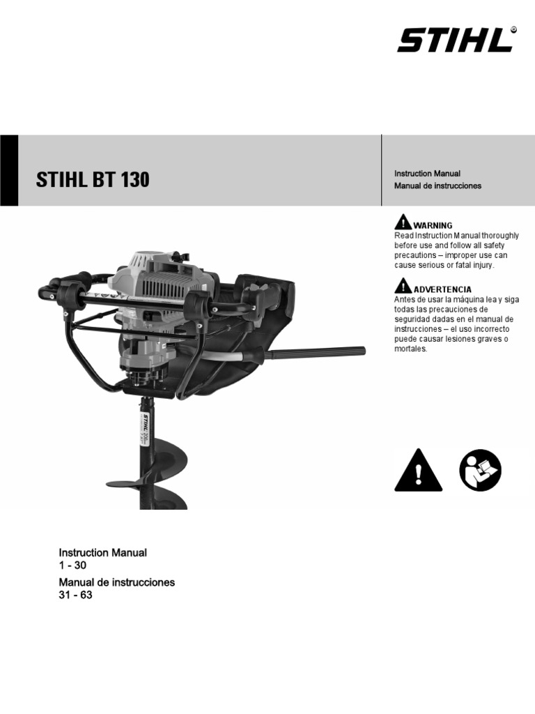 Hoyadora Stihl Bt 130 Gasoline Drilling