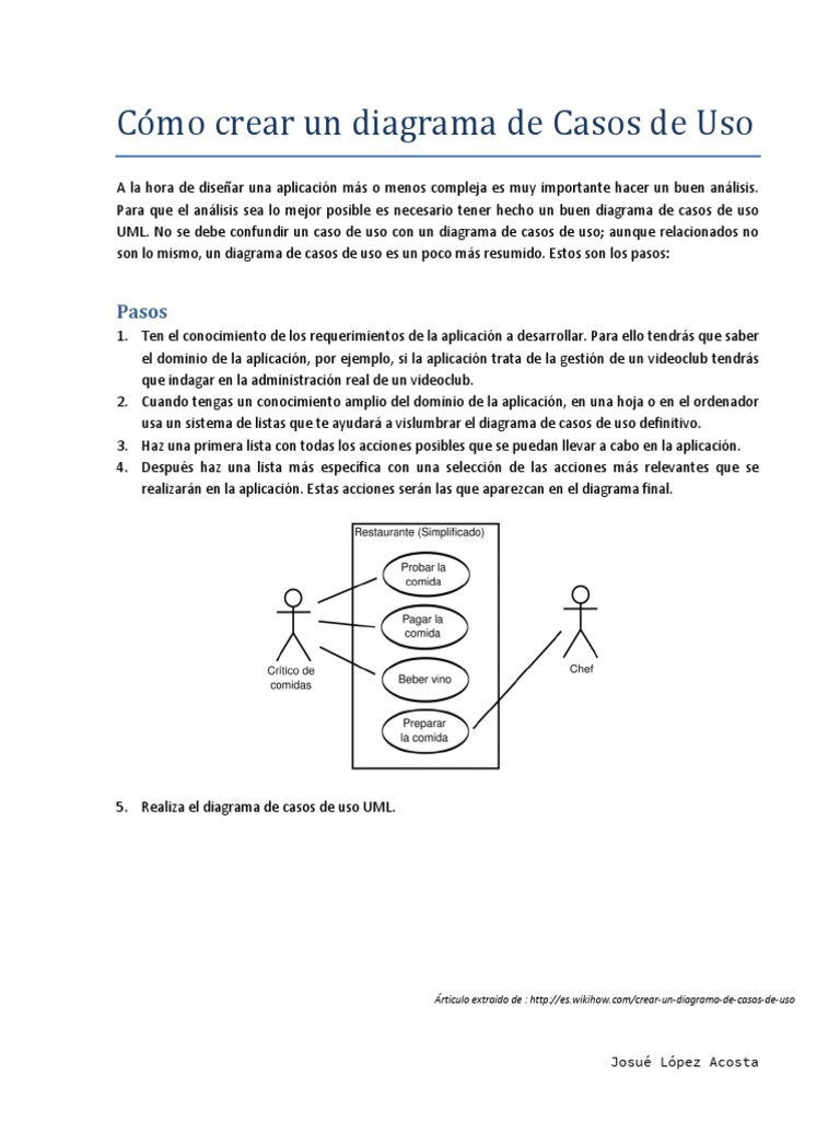 Cómo crear diagramas de casos de uso | PDF | Caso de uso | Ingeniería ...