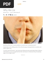 Why We Lie