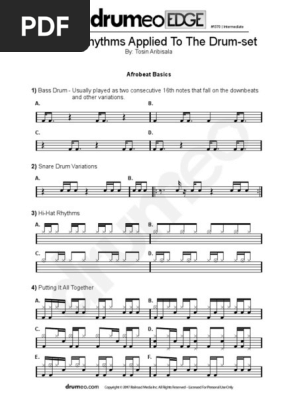 Drumeo Edge Africanbeat Pdf Musical Instruments Drumming