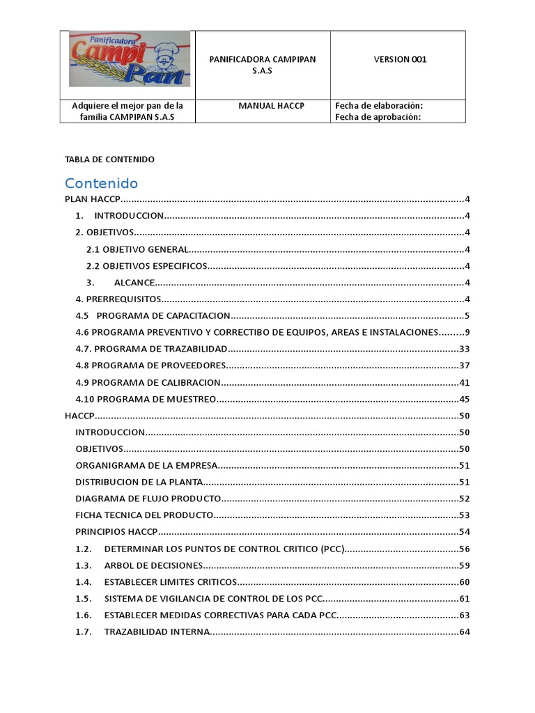 Manual Haccp PDF Análisis de Riesgo y Puntos Críticos de Control