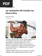 13 Variações Da Tração Na Barra Fixa