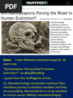 Are Nanoweapons Paving the Road to Human Extinction