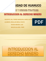 Tema #1 Introduccion Al Derecho Minero