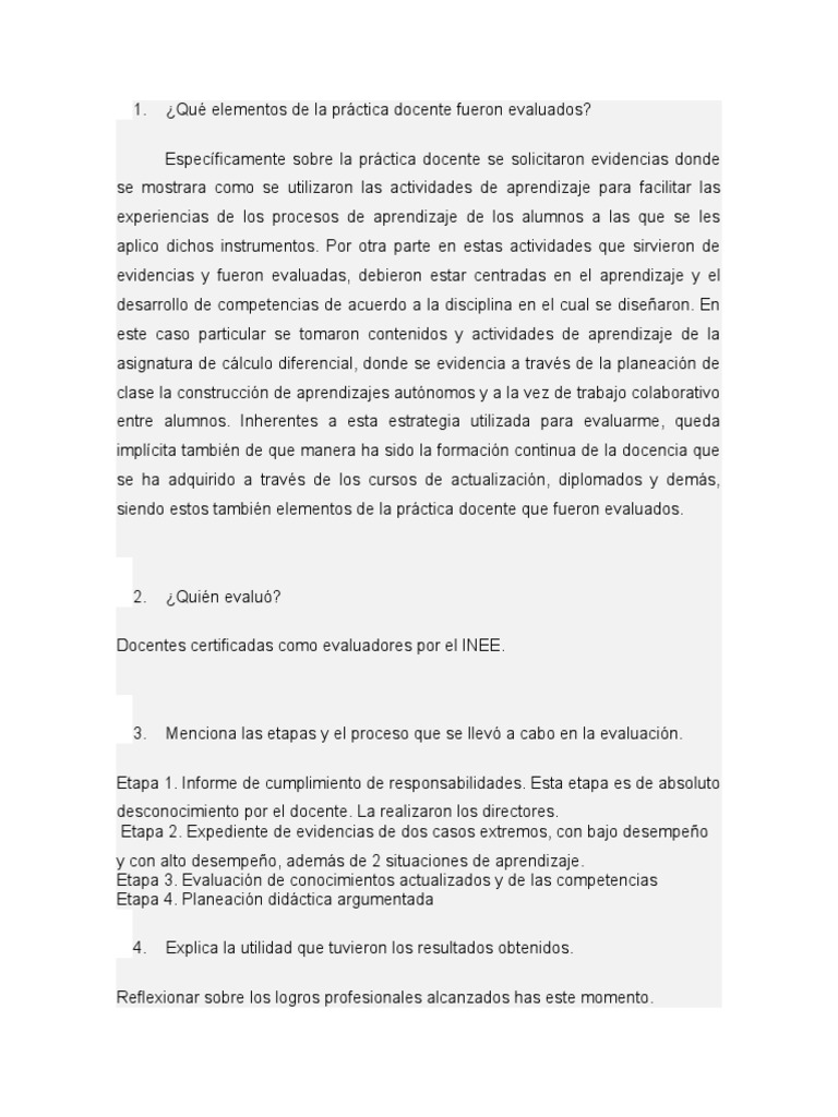 Elementos Clave en la Evaluación Docente | PDF | Maestros | Aprendizaje