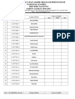 Blanko Daftar Nilai Uasbn SMP Seri Tanjung