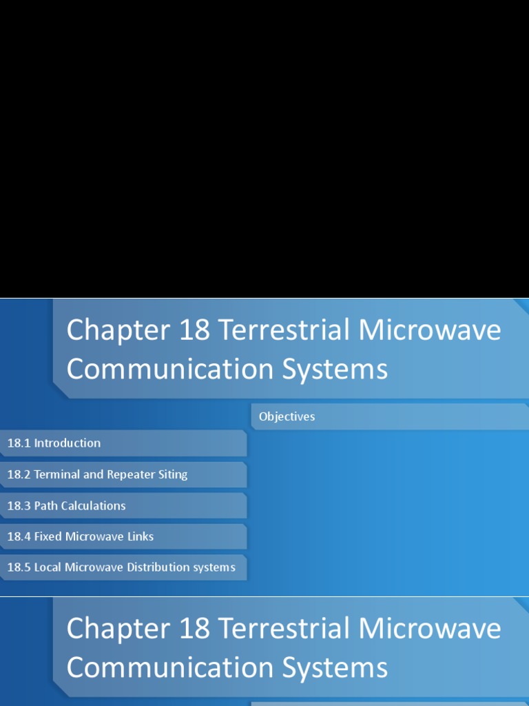 Chapter 18 Terrestrial Microwave Communication Systems | PDF | Radio ...