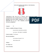 Proyecto Xxiii Feria Escolar Nacional de Ciencia y Tecnologia - I.E. 058