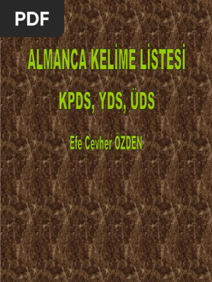 Almanca Kelime Listesi Pdf