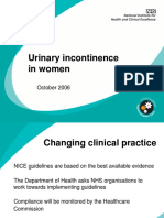 Urinary Incontinence in Women: October 2006