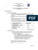 Guidelines and Rubrics On Awards and Recognition SY 2016-17