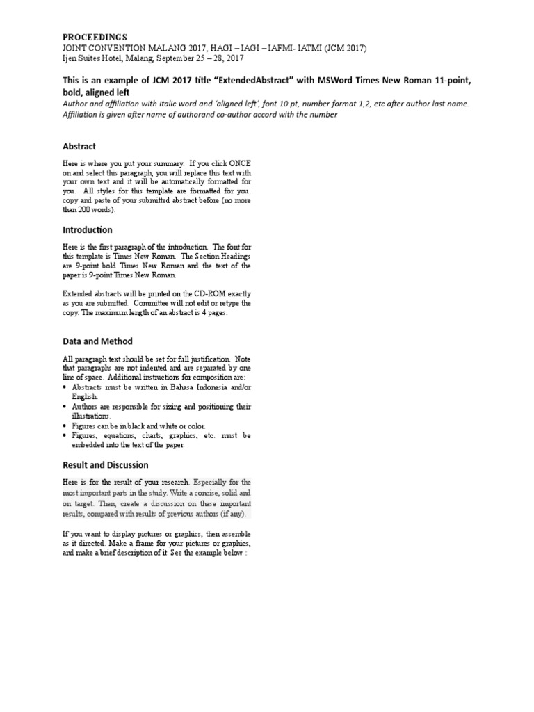 Extended Abstract Submission Guidelines | PDF | Times New Roman | Paragraph