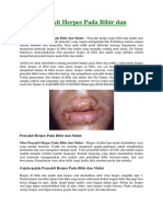 Obat Penyakit Herpes Pada Bibir Dan Mulut