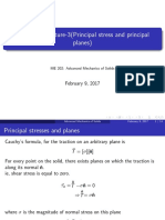 Module-1: Lecture-3 (Principal Stress and Principal Planes) : February 9, 2017