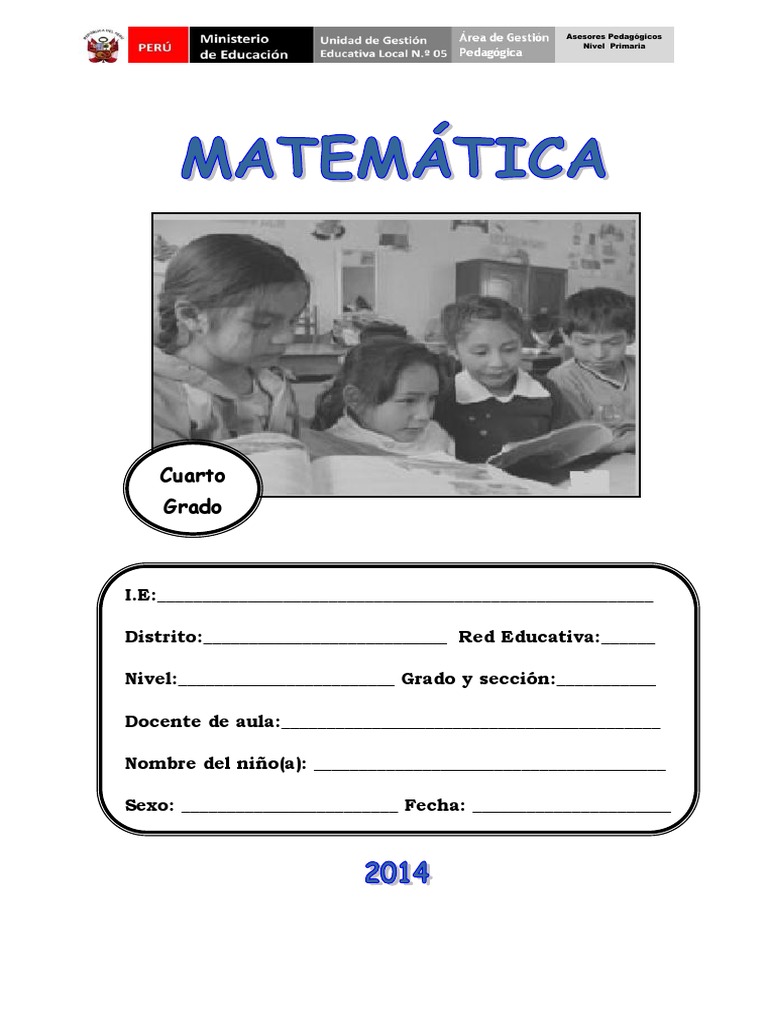 4° Grado Matemática 4 | PDF | Enseñanza de matemática | Alimentos