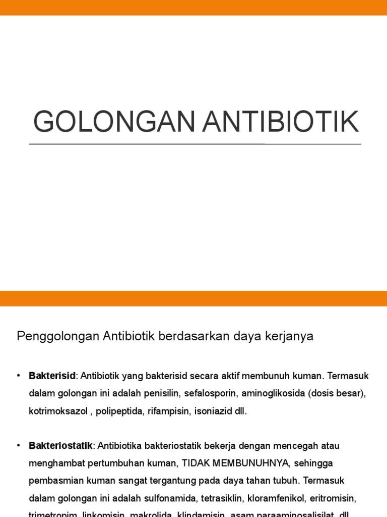 Golongan Antibiotik PDF