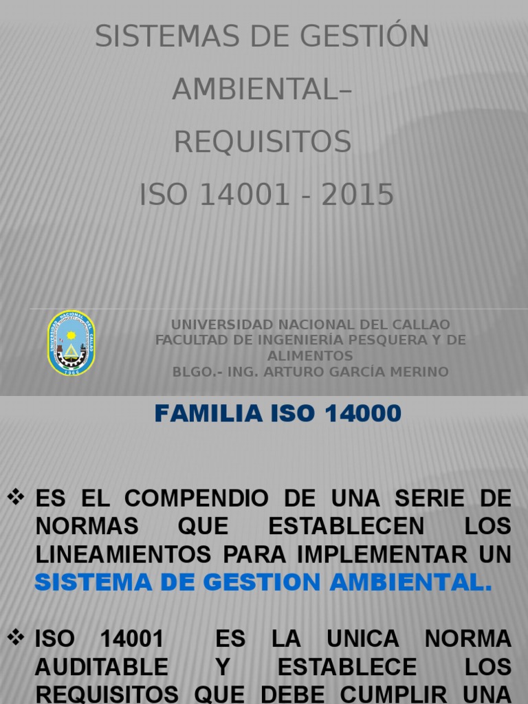 Requisitos de ISO 14001:2015 | PDF | Planificación | Entorno natural