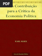 Karl Marx - Uma Contribuição Para a Crítica Da Economia Política