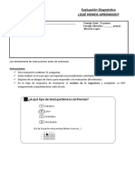 EVALUACIÓN DIAGNÓSTICA 4°