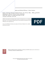 Reciprocal Effects of Partipacion and Political Efficacy