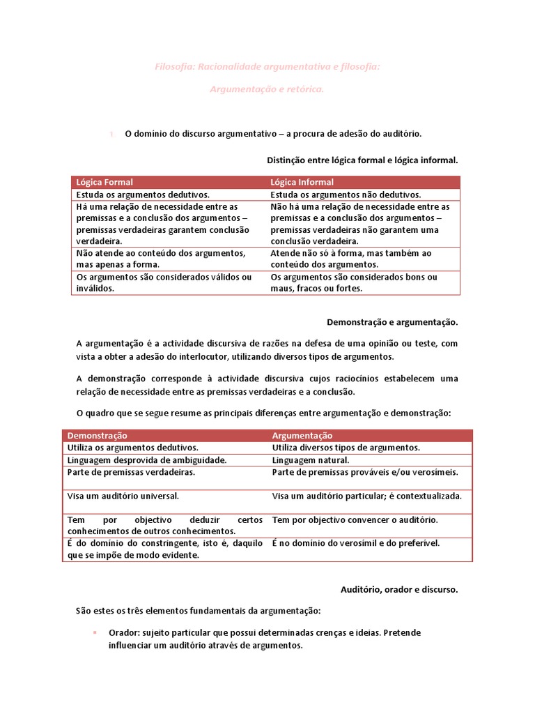 Racionalidade e Argumentação na Filosofia | PDF | Argumento | Falácia