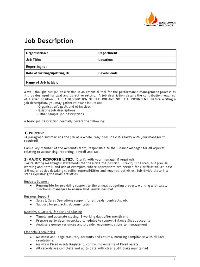 IC Job Description Template PDF Competence (Human Resources