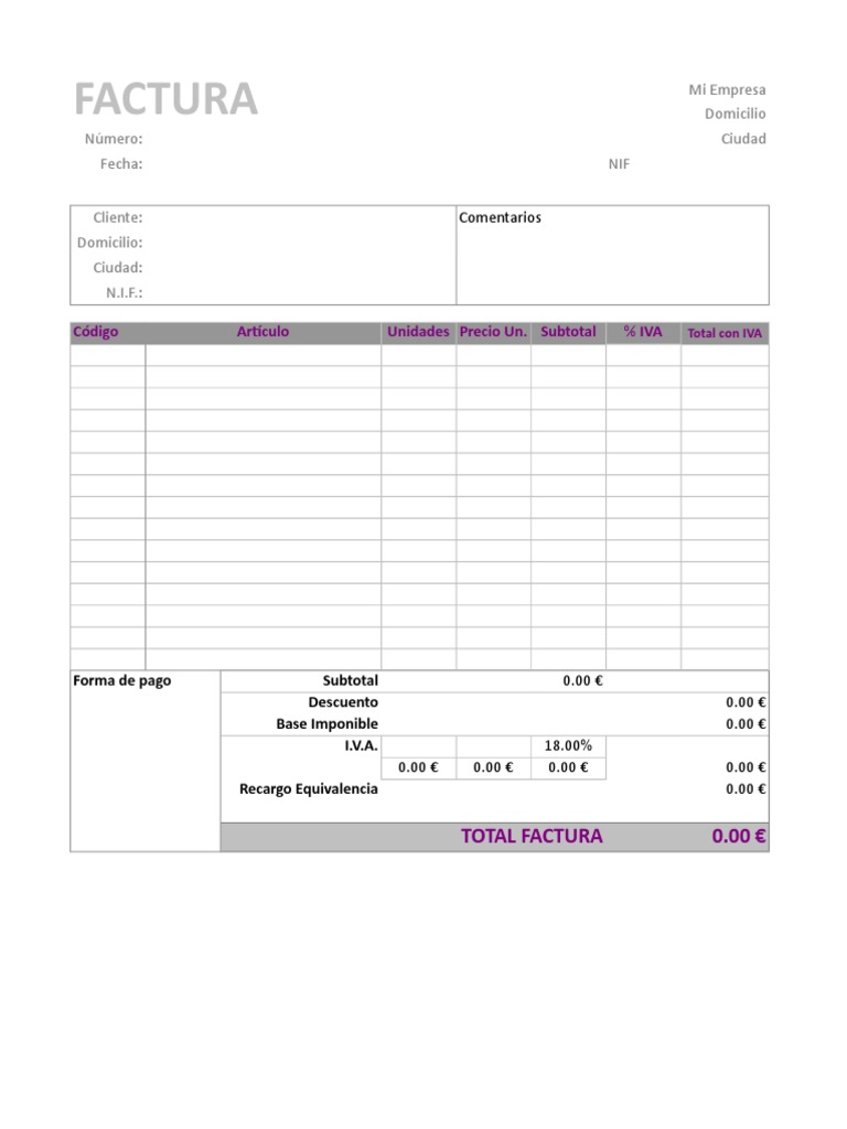 Modelo Factura Excelxls Business