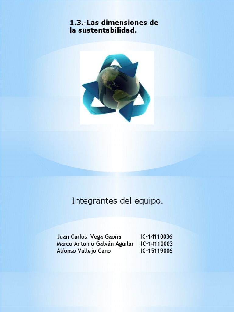 Presentación Del Tema 1.3 Las Dimensiones de La