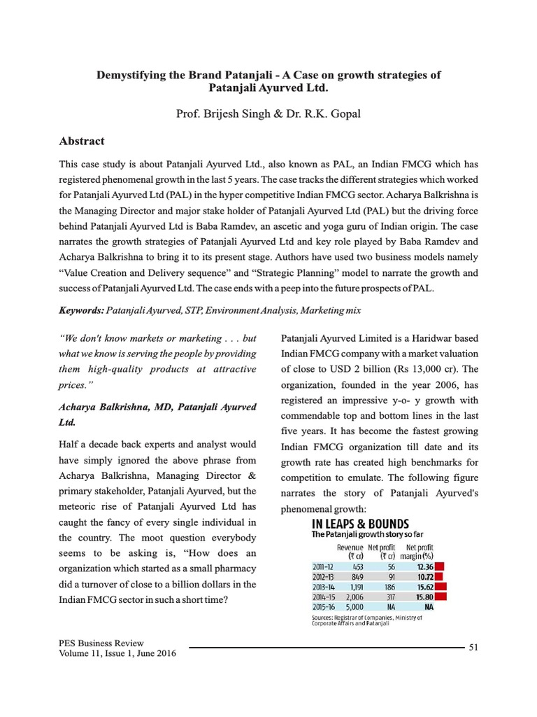 Patanjali project ppt image