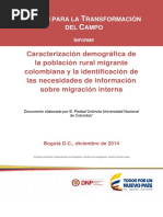 Caracterización Demográfica de La Población Rural