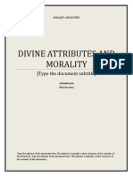 Divine Morality and Evil