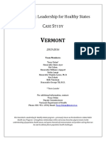 TeamWork: Leadership for Healthy States Vermont Case Study