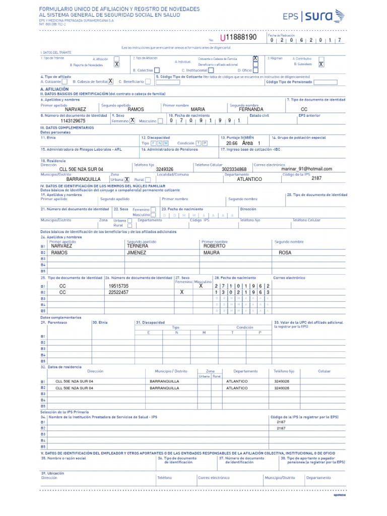 Personal identification document containing name, identification number